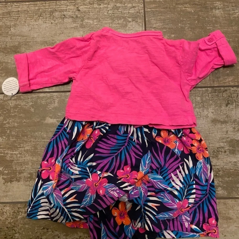 NWT Carter's floral dress with pink sweater set